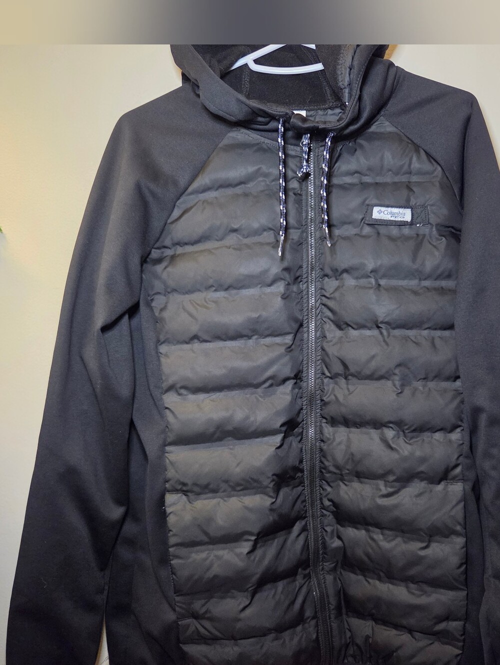 Columbia Men's PFG Terminal Hybrid Black Jacket Size Medium Packable